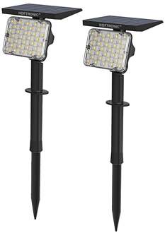 2x Eagle Solar prikspot Zwart IP65 3000K & 4000K