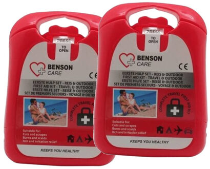 2x EHBO reiskit / compacte eerste hulp verbanddoos - outdoor / reis - verbanddoos / first aid kit