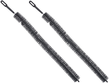 2x Grijze radiator/verwarming schoonmaak borstel buigbaar 70 cm - Huishouding - Schoonmaakproducten - Verwarmingsbuizen schoonmaken