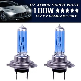 2x H7 100W 8500k Xenon Lamp Hide Super White Effect Headlight Lamps Light Bulbs 12V