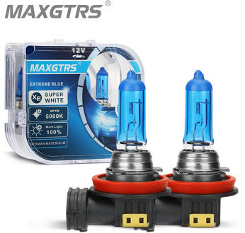 2x H7 H8 H11 9005 HB3 9006 HB4 880 881 H1 H3 HeadLight HOD Xtreme Lamp 5000K Xenon White 100W Replacement Car Halogen Light Bulb