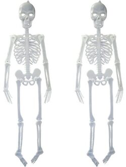 2x Hangende glow in the dark skeletten 150 cm Multi