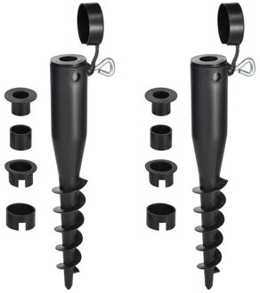 2x Haringen / grondpennen voor een parasol tot 45 mm