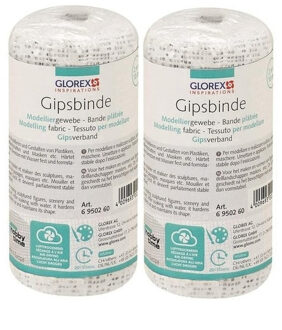 2x Huidvriendelijk gips verband 2 meter - Gipsverband 200 x 10 cm - Creatief - Knutselen