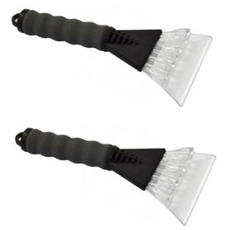 2x IJskrabbers soft grip grijs 25 cm