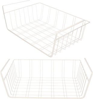 2x Kast opberg/opruim mandjes van staal 40 X 27 CM