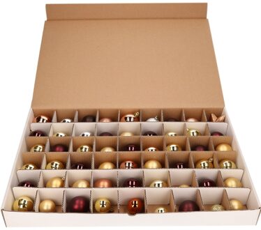 2x Kerstballen opruimen dozen voor 54 Kerstballen van 6 cm