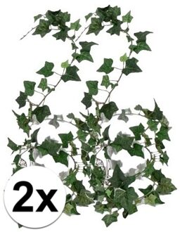 2x Klimop slinger groen Hedera Helix 180 cm - Kunstplanten