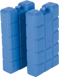 2x Koelelementen 400 gram 9 x 16 cm - Koelblokken/koelelementen voor koeltas/koelbox Blauw