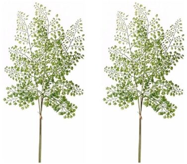 2x Kunstplant takken venushaar tak van 58 cm groen - Kunstplanten