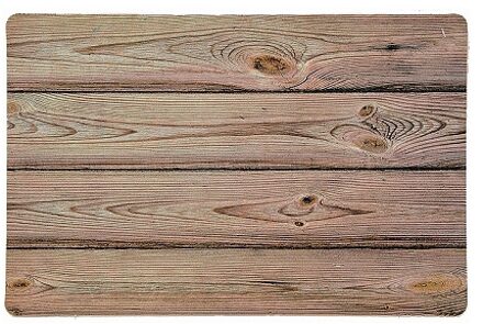 2x Kunststof placemats met hout look 43 x 28 cm