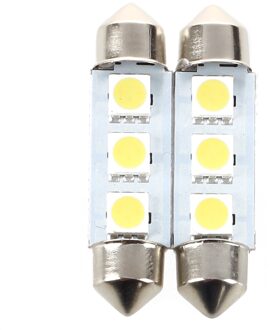 2X LAMP SHUTTLE FESTOEN 3 LED 39MM CANBUS WIT