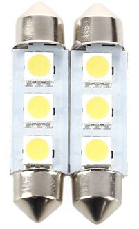 2x Lamp Shuttle Festoen 3 Led 39Mm Canbus Wit