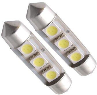 2X LAMP SHUTTLE FESTOEN 3 LED 39MM CANBUS WIT