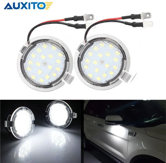 2X LED Pathway Lighting CANBUS Under Side Mirror Puddle Light for Ford Edge Ranger Mondeo Fusion Flex Explorer Taurus Expedition