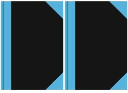 2x Luxe schriften zwart A6 formaat gelinieerd/lijntjes