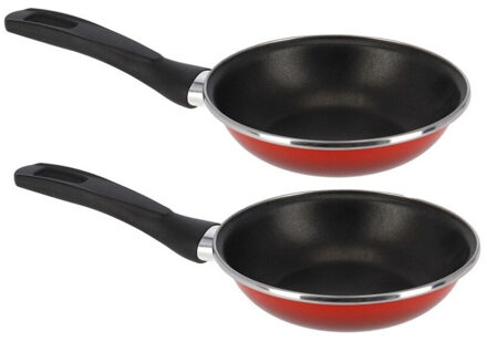 2x magefesa koekenpan merida - aluminium - anti-aanbaklaag - 18 cm