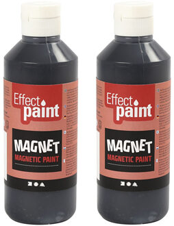 2x Magneetverf zwart 250 ml