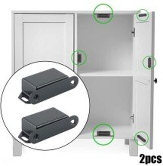 2x Magnetische Deur Catch 304 Rvs Magnetische Vangst Kast Deurslot Zwarte Kast Vangst Magneet