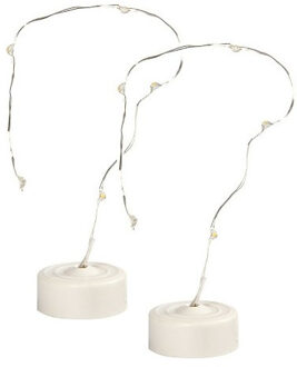 2x Micro 6 lamp LED stolp verlichting op batterijen