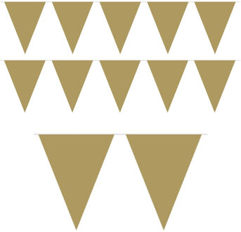 2x Mini vlaggenlijn / slinger - 300 cm - goud