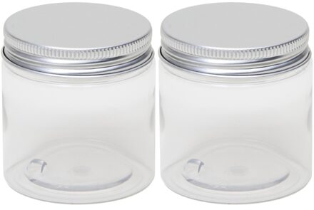 2x Mini weckpotje/inmaakpotje 100 ml van kunststof - Weckpotten Transparant