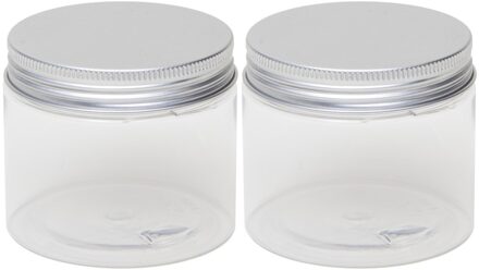 2x Mini weckpotje/inmaakpotje 150 ml van kunststof - Weckpotten Transparant