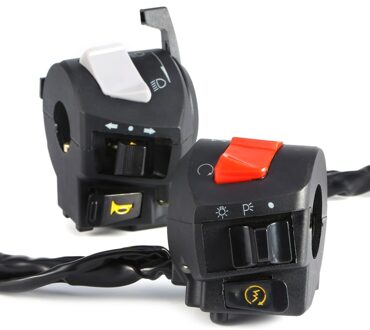 2x Motorfiets 7/8 "Stuur Hoorn Richtingaanwijzer Koplamp Elektrische Start Schakelaar Schakelaars Universele Motorfiets Onderdelen