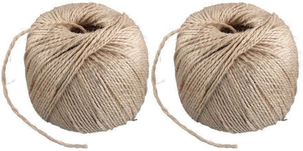 2x Naturel touw 150 meter op rol