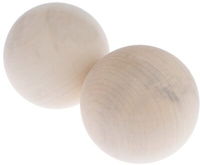 2x Natuurlijke Unpainted Houten Kralen Ronde Losse Houten Kralen Bulk Bal Voor Sieraden Maken Craft