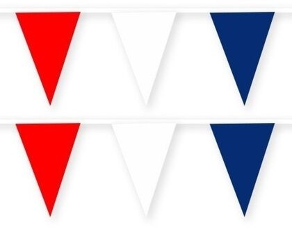 2x Nieuw Zeeland stoffen vlaggenlijnen/slingers 10 meter katoen Multi