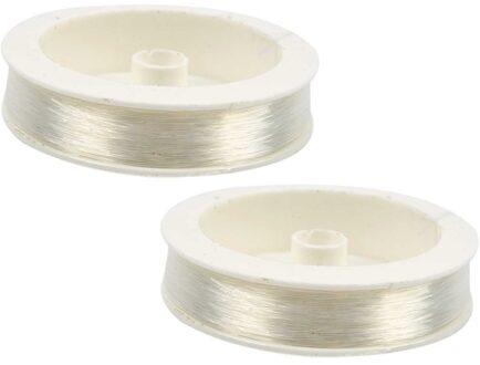 2x Nylon hobby draad transparant 0,4 mm x 100 meter - Nylondraad - Hobby/knutsel materiaal