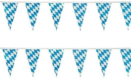 2x Oktoberfest decoratie vlaggenlijnen 10 meter Multi