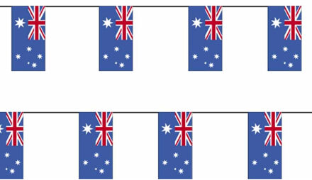 2x Papieren slinger Australie 4 meter - Australische vlag - Supporter feestartikelen - Landen decoratie/versiering