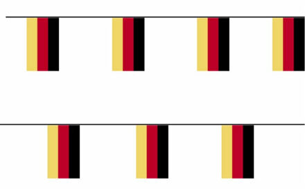 2x Papieren slinger Duitsland 4 meter - Duitse vlag - Supporter feestartikelen - Landen decoratie/versiering