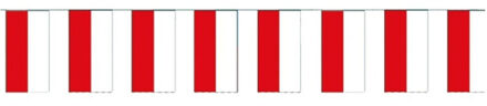 2x Papieren slinger Polen 4 meter - Poolse vlag - Supporter feestartikelen - Landen decoratie/versiering