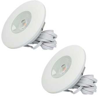 2x Pavo - LED Inbouwspots Badkamer IP44 Wit