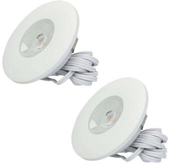 2x Pavo - LED Inbouwspots Badkamer IP44 Wit