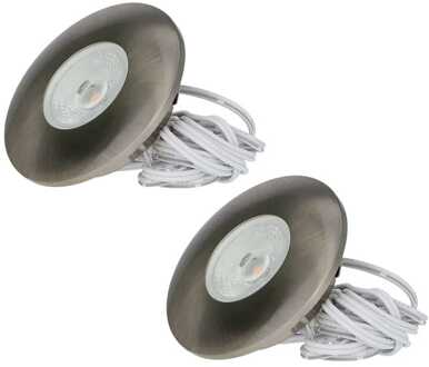 2x Pavo - LED Inbouwspots Badkamer IP44 Zilver