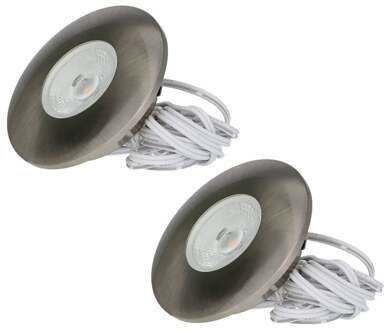 2x Pavo - LED Inbouwspots Badkamer IP44 Zilver