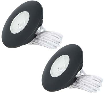 2x Pavo - LED Inbouwspots Badkamer IP44 Zwart