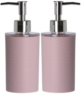 2x Plastic Badkamer Zeeppompje 18 Cm - Zeeppompjes Roze