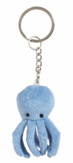 2x Pluche Octopus knuffel sleutelhanger 6 cm - Speelgoed dieren sleutelhangers