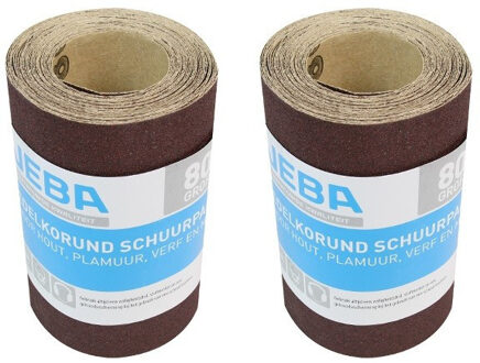 2x rol Schuurpapier - Grof - P80 - 110mm x 4,5 meter - Korrelgrofte 80