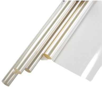 2x Rollen transparante folie inpakpapier/cadeaupapier 70 x 500 cm