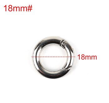 2X Ronde Karabijnhaak Camping Snap Knop Clip Hook Sleutelhanger Lente Ring Toetsen Klimmen Wandelen Outdoor 18mm
