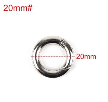 2X Ronde Karabijnhaak Camping Snap Knop Clip Hook Sleutelhanger Lente Ring Toetsen Klimmen Wandelen Outdoor 20mm