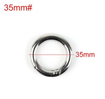 2X Ronde Karabijnhaak Camping Snap Knop Clip Hook Sleutelhanger Lente Ring Toetsen Klimmen Wandelen Outdoor 35mm