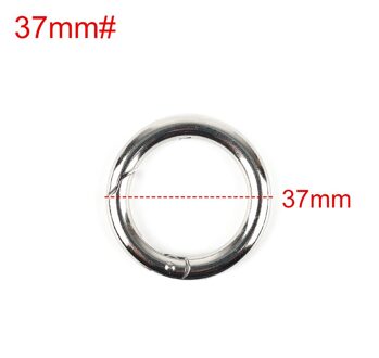 2X Ronde Karabijnhaak Camping Snap Knop Clip Hook Sleutelhanger Lente Ring Toetsen Klimmen Wandelen Outdoor 37mm
