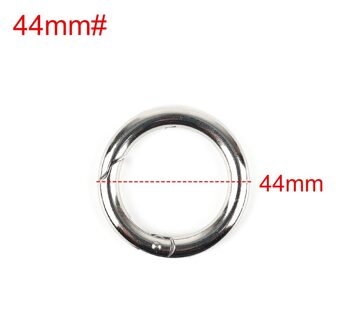 2X Ronde Karabijnhaak Camping Snap Knop Clip Hook Sleutelhanger Lente Ring Toetsen Klimmen Wandelen Outdoor 44mm
